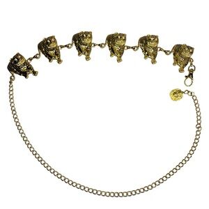 Anne Klein Gold Lion Chain Belt